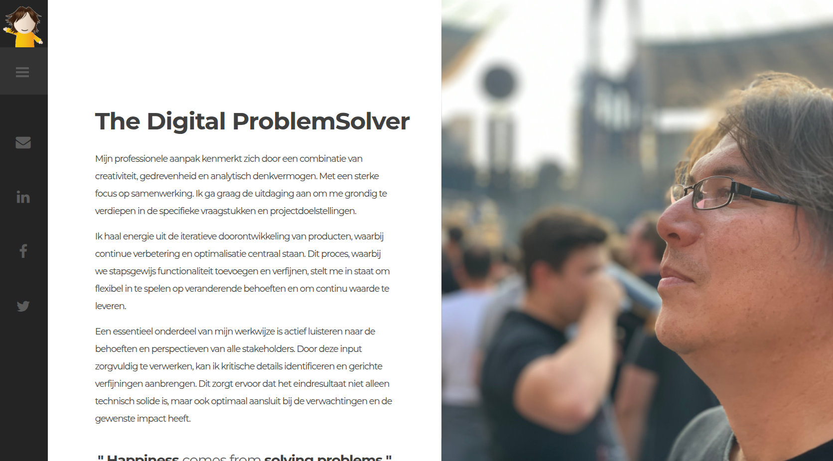 The Digital Problem Solver website, more than just an online business card